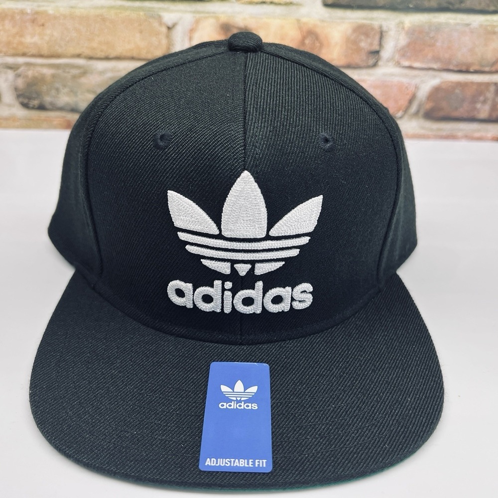 Adidas Originals Trefoil Chain Snapback Hat Adjustable Fit Green Under Brim